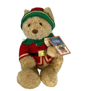 Vintage Wellington Christmas Teddy Bear Plush Toy‎ by Frederick Atkins 1998 12in